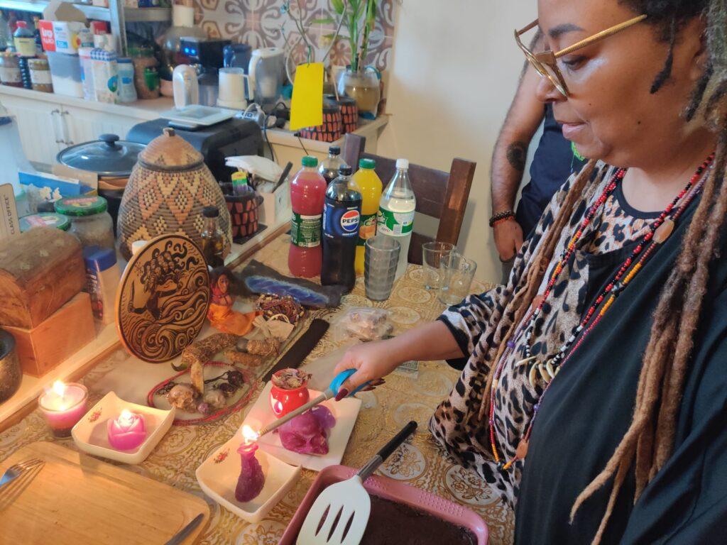 lighting the candles